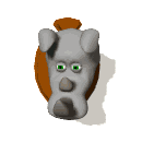 Gif animé rhinocéros trophé